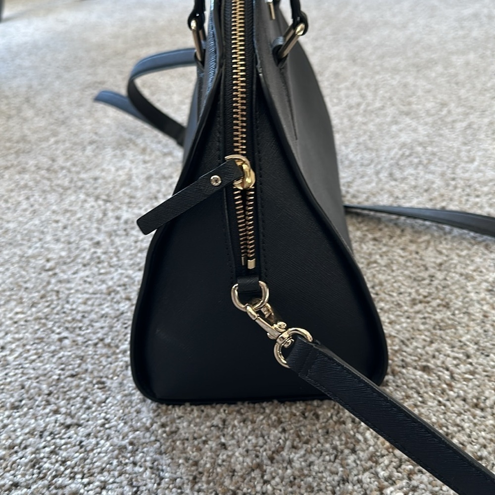 kate spade new york Laurel Way Leather Reiley Satchel, Black, Like New - Picture 6 of 12